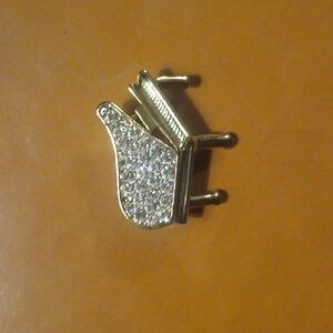 Gold and Silver Piano Brooch